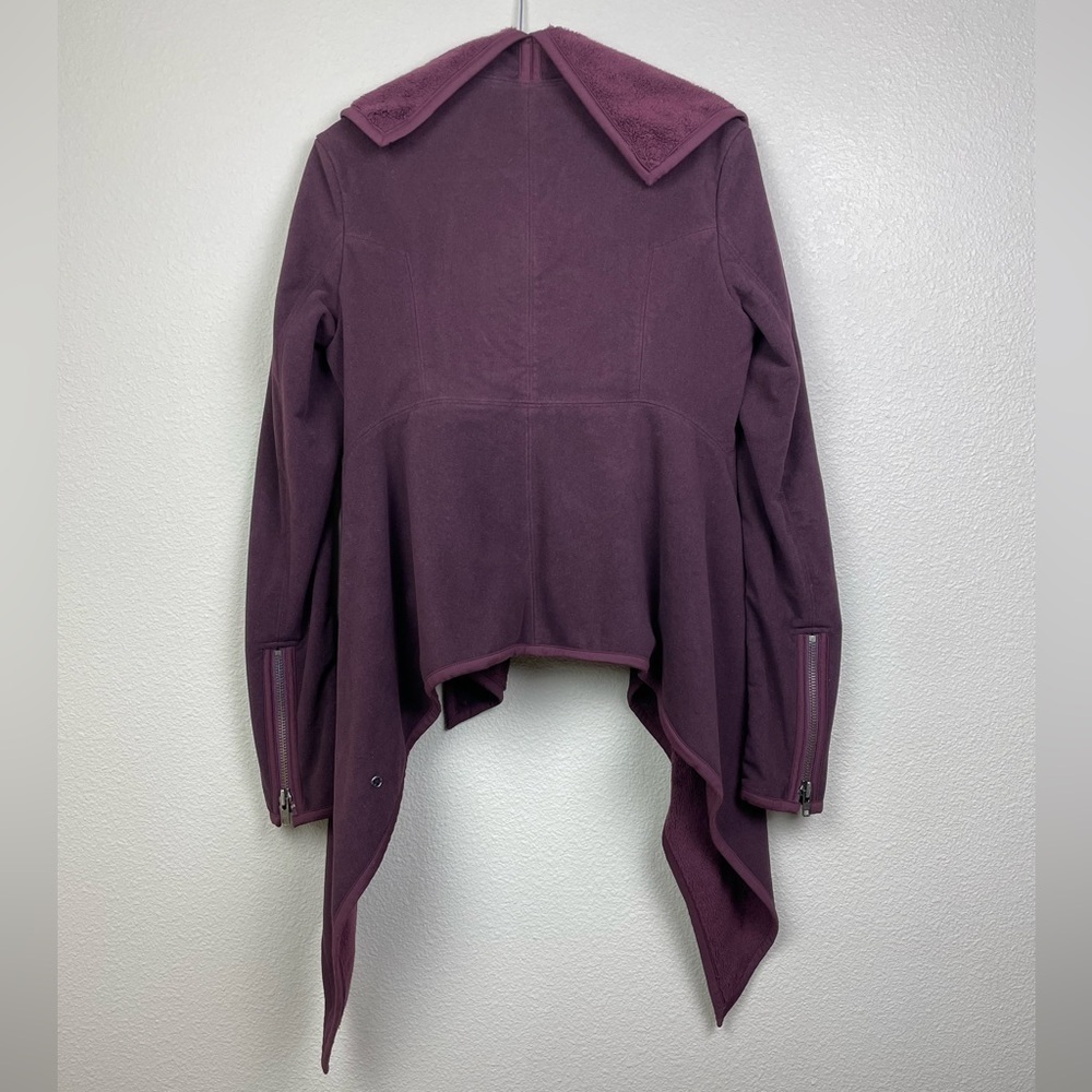 Lululemon Women's 10 Presence Of Mind Jacket Bordeaux Drama Drape Fleece Lined - Picture 12 of 16